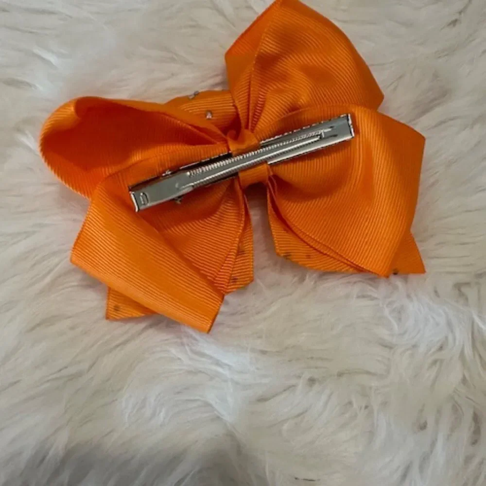 Hand Crafted orange rhinestone